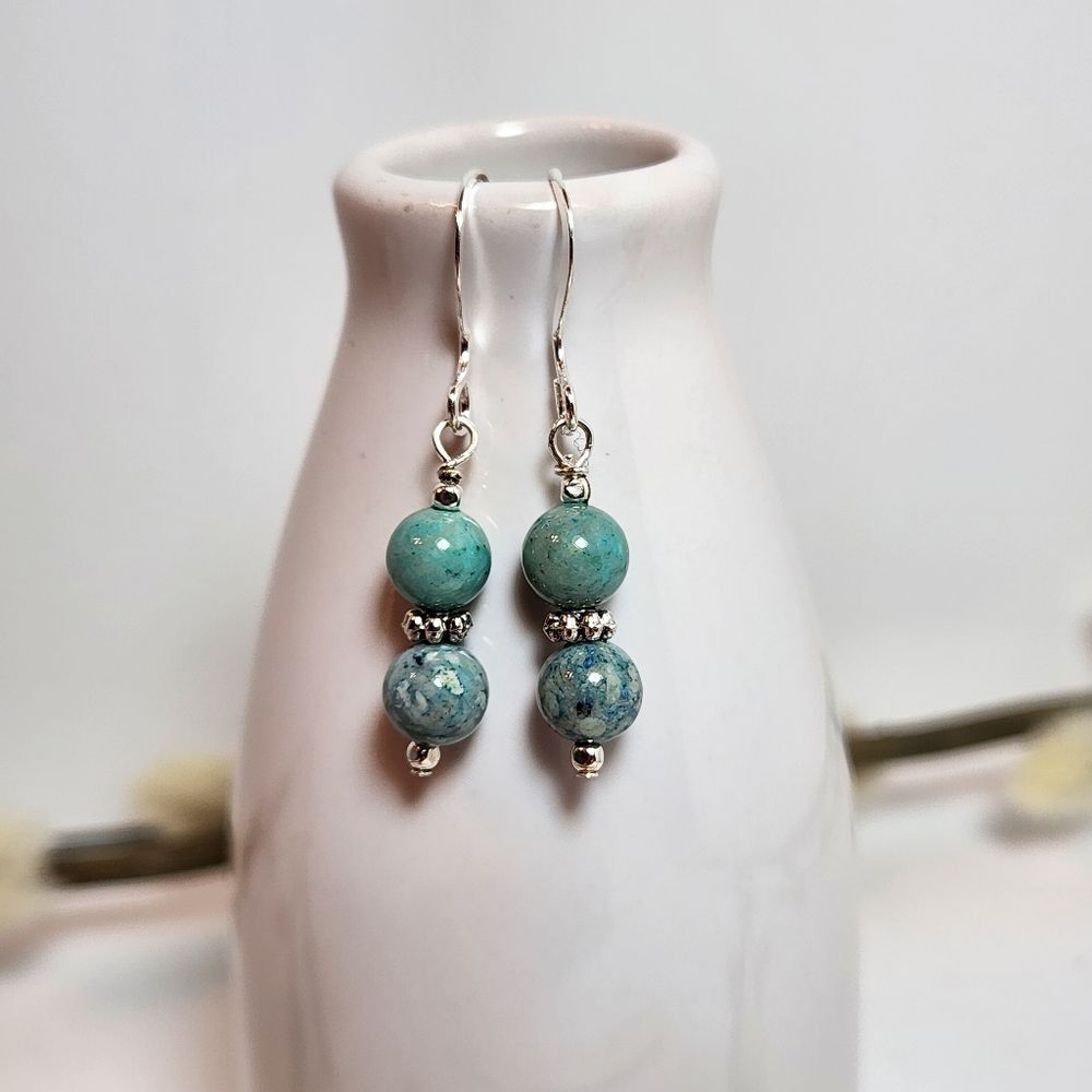 Riverstone Handmade Earrings On Sterling Silver Hypoallergenic Earwires